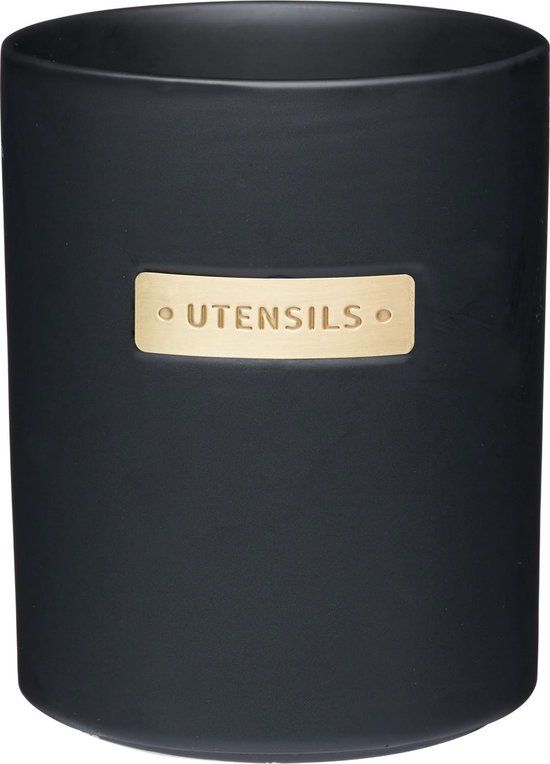 KitchenCraft MasterClass Keramische Keukengereihouder - Matzwart