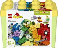 LEGO DUPLO Classic Auto's en vrachtwagens in opbergdoos educatief speelgoed, voertuigspeelset voor peuters vanaf 18 maanden, speelgoed om de fijne motoriek te ontwikkelen 10439