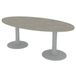 Quadrifoglio Table de réunion, plateau ovale longueur 200 cm 2 pieds