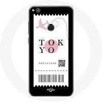 Maniacase Hoesje voor Huawei P8 Lite 2017 Air ticket Tokyo Japan