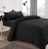 Sleepdown Jersey Melange hoeslaken - warm, comfortabel en onderhoudsvriendelijk effen garen geverfd - kingsize, houtskool