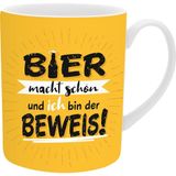 XL-mok Sheepworld Ag XL-mok voor mannen met spreuk 'Bier macht schön und ich bin der Beweis'