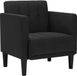 vidaXL Fauteuil met armleuningen Zwart Fluweel