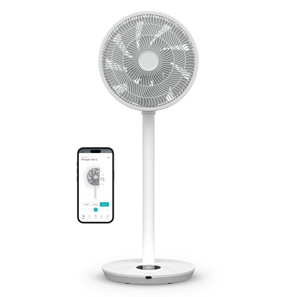 Duux Whisper Flex 2 Smart - White - Stand Fan - 13 dB - 34 cm - 21.5 W