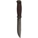 Morakniv Garberg Grand BlackBlade (C) 14640 Carbon Steel, Brown Polymer, bushcraftmes, leren foedraal