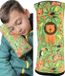 Oreiller de voiture pour enfants - Lavable en machine - Coussin de ceinture de sécurité souple, Protecteur de ceinture, Coussin de ceinture, Oreiller de voiture, Oreiller de voyage, Vacances - 30x12cm (Jungle)