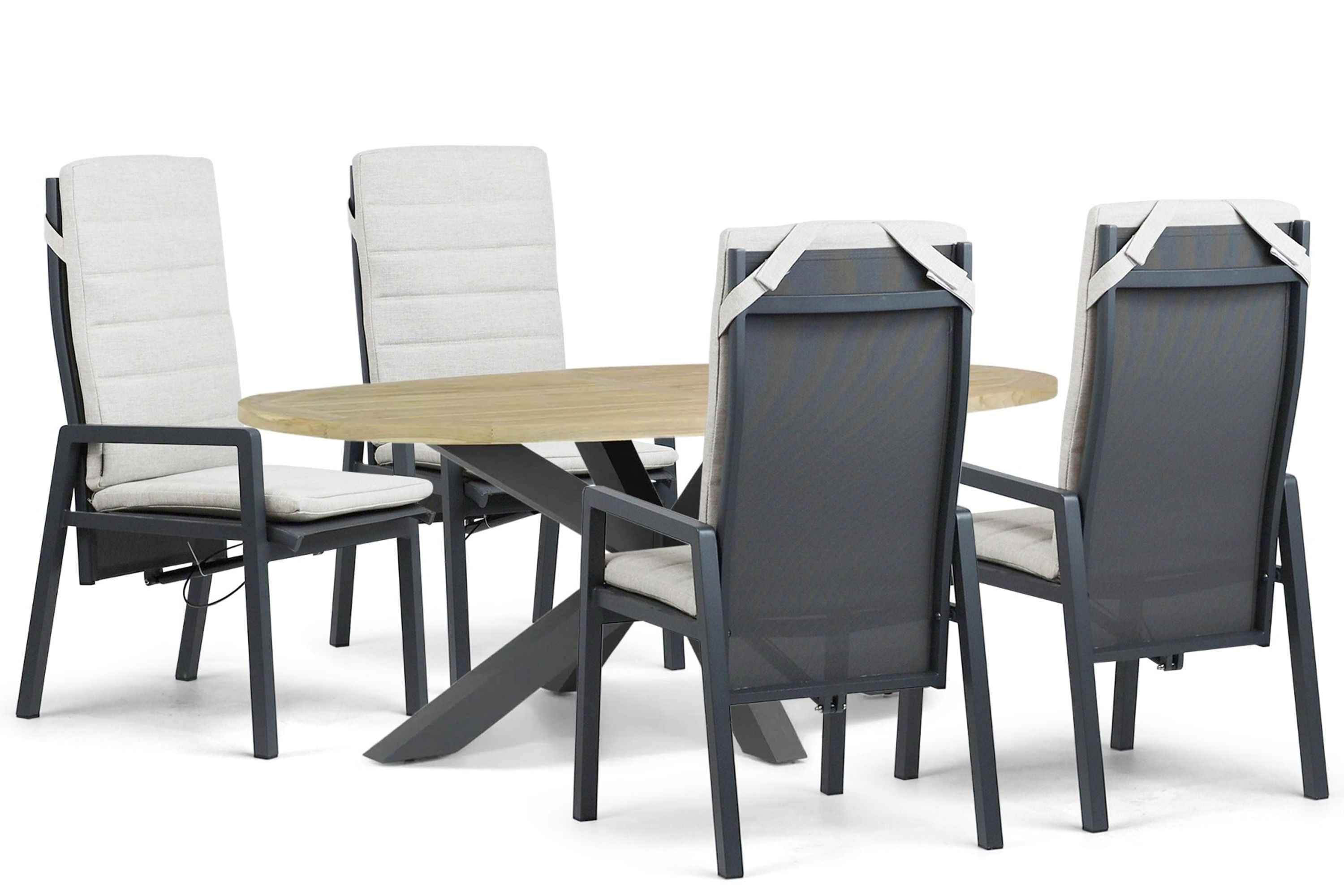 Lifestyle Garden Furniture Lifestyle Vivaro/Brookline 200x110 cm dining tuinset 5-delig