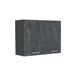 Vicco Glazen keukenkast R-Line, Zwart beton/Antraciet, 80 cm