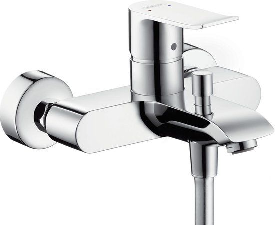 Hansgrohe Metris badkraan met omstel en koppelingen chroom - hartafstand 150 mm