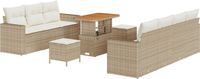 vidaXL Tuinbank Set 10 Stuks Beige Polywood