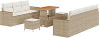 vidaXL Tuinbank Set 10 Stuks Beige Polywood