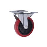 Mammuth Zwenkwiel met rem 125 x 25mm PU