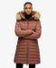 Superdry Fuji Dames Jas Met Capuchon En Imitatiebont - Nutmeg Spice Brown - Maat S