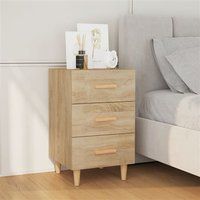 vidaXL Table de Chevet Armoire de Lit Table de Nuit Armoire de Chevet Meuble de Chambre à Coucher Maison Bois d'Ingénierie 40x40x66 cm Chêne Sonoma