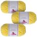 Utopia Crafts Knuffel Super Chunky Chenille Zacht Garen voor Breien en Haken, 3X 100g (Citroen)