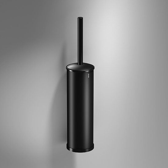 Toiletborstel Techno mat zwart met houder
