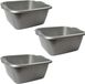 Hega Hogar Afwasteil - 5x - rechthoek - zilver - 3L - 25 x 23 x 10 cm