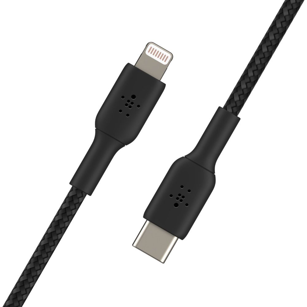 Belkin Braided Lightning to USB-C Cable - 1m - Black