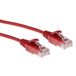 ACT Rode 0,15 meter LSZH U/UTP CAT6 datacenter slimline patchkabel snagless met RJ45 connectoren