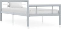 Maison Exclusive - Cadre de lit en métal, gris-blanc, 100 x 200 cm