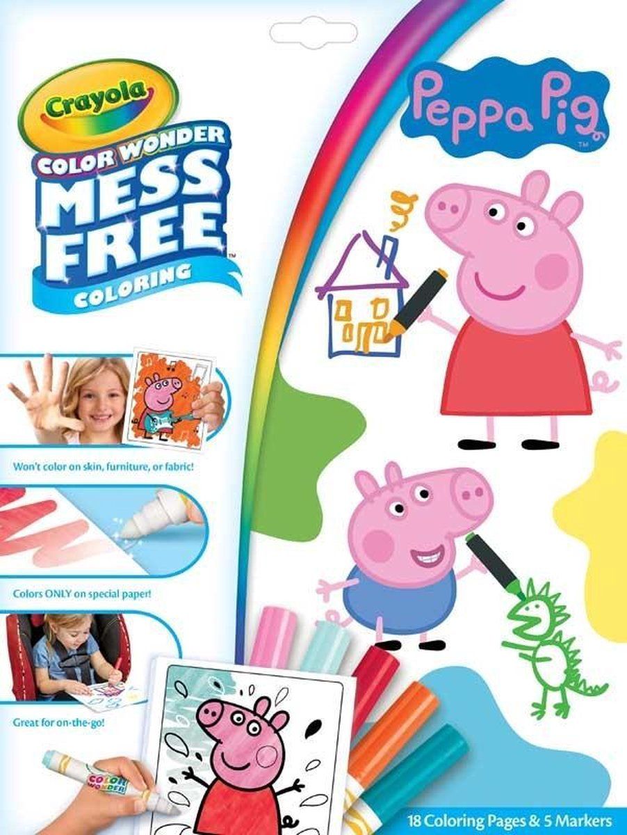 Crayola Color Wonder Kleurplaten en Stiften - Peppa Pig