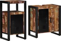vidaXL Badkamermeubel Set 2-st Veelkleurig en Zwart 55 x 35 x 60 cm