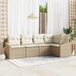 Maison Exclusive - Ensemble de canapés, 5 pièces. Beige [Synthétique]: Polyrotan