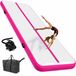 Tapis de gymnastique, tapis d'acrobatie, matelas pneumatique, matelas gonflable, pompe, 4 mètres, rose