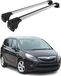 Opel Barre porte-bagages, supports de base pour Opel Zafira C Tourer, 2011-2019, aluminium, argent, 2 pièces