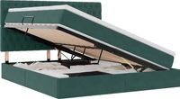vidaXL LED Opbergbed met Matras Donkergroen 180 x 200 cm Fluweel