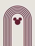 Komar Minimal Mickey muurschildering 30 x 40 cm Poster Art Print Decoratie Woonkamer Slaapkamer Disney