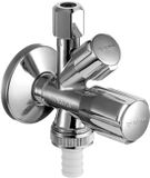Schell Comfort hoekstopkraan met terugslagklep en zelfsluitende schroefdraad chroom