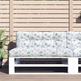 vidaXL - Palletkussen - 120x40x12 cm - stof - bladpatroon