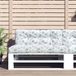 vidaXL - Palletkussen - 120x40x12 cm - stof - bladpatroon