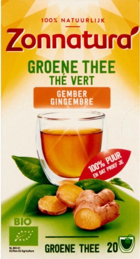 Zonnatura Groene Thee Gember - 20 zakjes