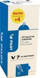 Pilot Hi-Tecpoint V7 - 0.5 mm - blauw - value pack met 16 + 4 stuks