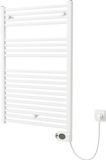 Plieger Elba Elektrische handdoekradiator – Handdoek verwarmer – Met klokthermostaat – 94.2 cm x 60 cm – 500 Watt – Wit