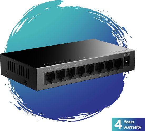 Strong SW8000M netwerk-switch Gigabit Ethernet (10/100/1000) Zwart