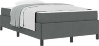 vidaXL Boxspringbed Donkergrijs 120 x 200 cm Stof