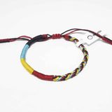 Wristin - Tibetaanse armband geweven geel/rood/blauw