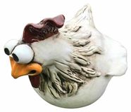 Plastique Piquet de jardin avec visage de poulet amusant pour décoration de jardin