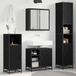 Maison Exclusive - Ensemble d'accessoires de salle de bain, 3 pièces, noir, aspect chêne, 65 x 33 x 60 cm