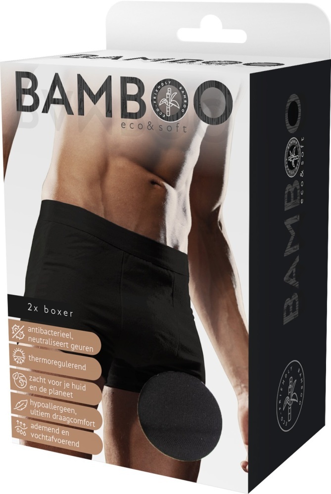 Naproz Naproz Bamboo Men's Original Boxer Zwart 2-Pack S
