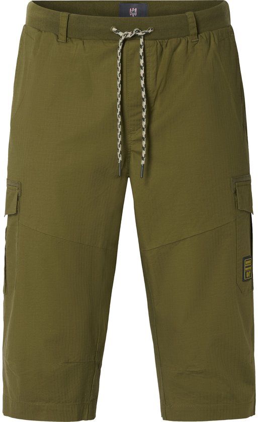 Jan Vanderstorm heren Cargobermuda - 62 - olijf - Plus Size