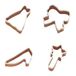 Lurch 10550 Princess Cookie Cutters - Set of 4 - Stainless Steel with Silicone Sleeve