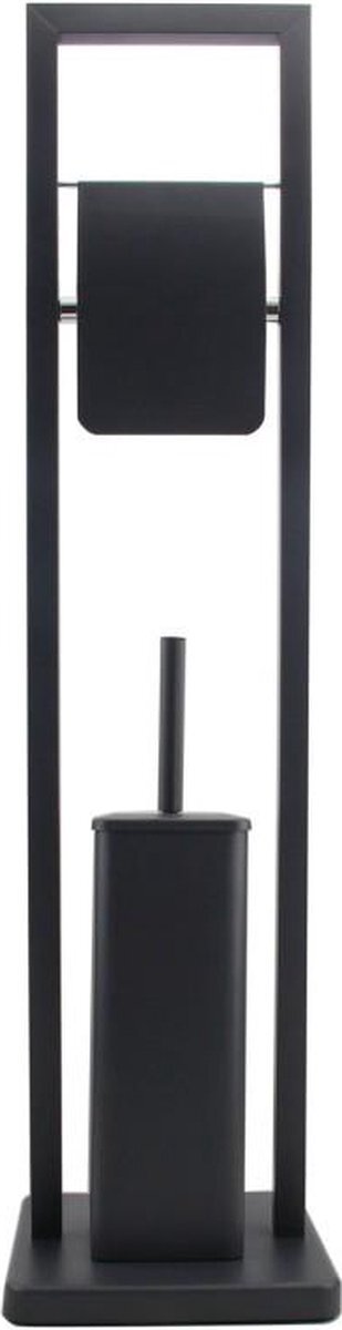 Viking Choice Wc borstel met houder - en toiletrolhouder - 20x20x80 cm - zwart