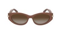 Calvin Klein Zonnebril voor dames CK25502S opaalroze met gradiënt baksteenlens
