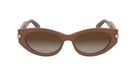 Calvin Klein Zonnebril voor dames CK25502S opaalroze met gradiënt baksteenlens