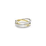 Swarovski Hyperbola Ring, Verschillende Slijpvormen, Wit, Gemengde Metaalafwerking