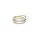 Swarovski Hyperbola Ring, Verschillende Slijpvormen, Wit, Gemengde Metaalafwerking